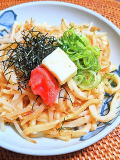 明太もやし焼きうどん-レシピのメイン写真