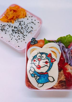 ドラえもん お化粧 キャラ弁-レシピのメイン写真
