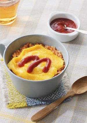 レンジで簡単！マグカップオムライス-レシピのメイン写真