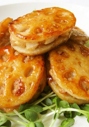 ポン酢でれんこんのツナマヨ挟み焼き-レシピのメイン写真