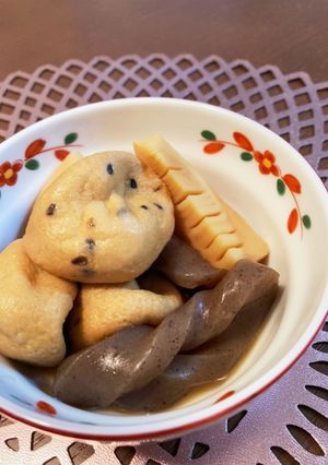 たけのことがんもとこんにゃくの煮びたし-レシピのメイン写真