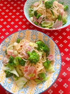 菜の花とキャベツの春パスタ-レシピのメイン写真