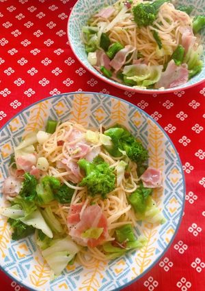 菜の花とキャベツの春パスタ-レシピのメイン写真