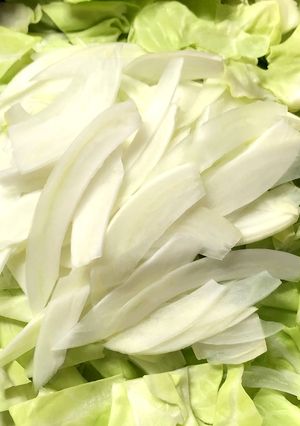 おいしい！キャベツの芯のスライス方法！-レシピのメイン写真