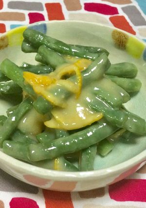 超簡単☆基本の定番いんげんのゆず味噌和え-レシピのメイン写真