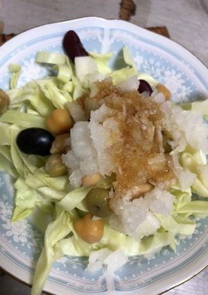 豆キャベツとおろしのホットサラダ-レシピのメイン写真