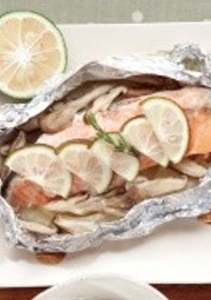 サーモンときのこのホイル焼き-レシピのメイン写真