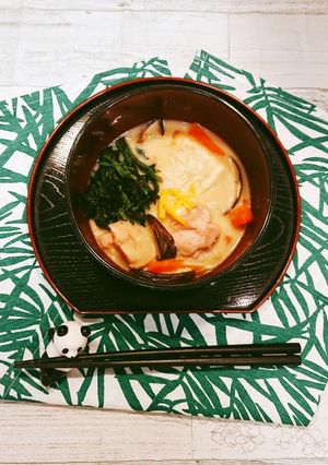 あずちんボーンブロスレシピ白味噌のお雑煮-レシピのメイン写真