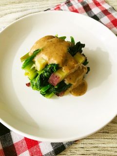 ほうれん草とサツマイモのごま味噌あえ-レシピのメイン写真