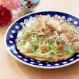 お餅1個でキャベツたっぷりお好み焼き