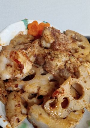 簡単美味しい！レンコンのエビマヨ炒め-レシピのメイン写真