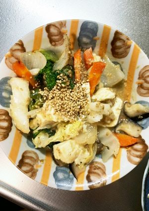レンジ肉なし豆腐コク旨和風味噌野菜炒め-レシピのメイン写真