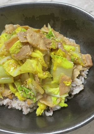 豚バラ白菜の和中華丼-レシピのメイン写真