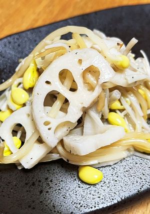 簡単!れんこん・豆もやし・えのきナムル-レシピのメイン写真