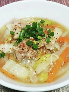 鶏ももと白菜 長ネギの白だし餡かけうどん-レシピのメイン写真