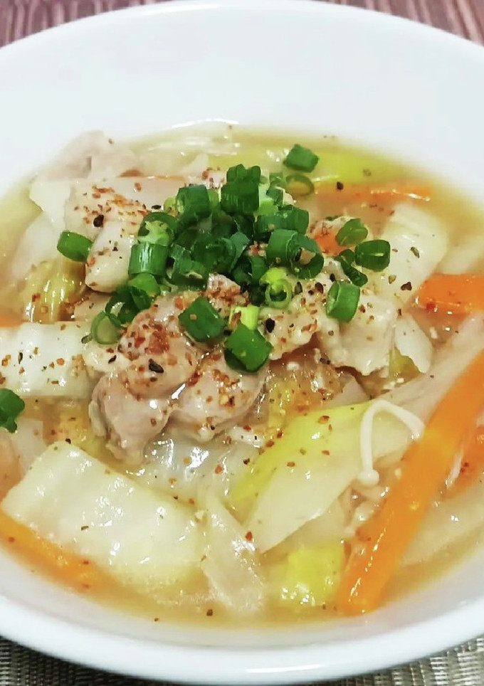 鶏ももと白菜 長ネギの白だし餡かけうどん-レシピのメイン写真