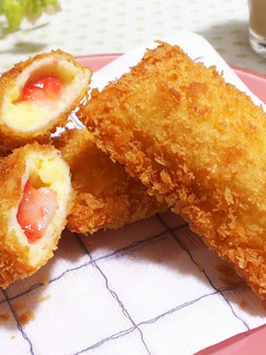 サンドイッチパンでいちごクリーム揚げパン-レシピのメイン写真