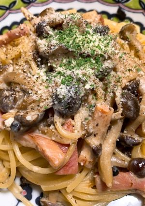 なめこで濃厚☆きのこのクリームパスタ-レシピのメイン写真