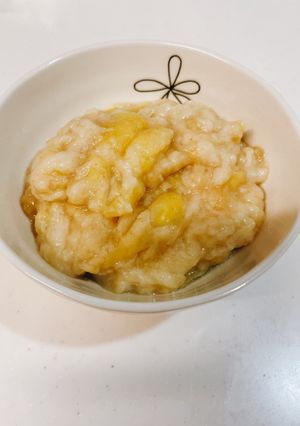 離乳食初期〜バナナときな粉のパン粥-レシピのメイン写真