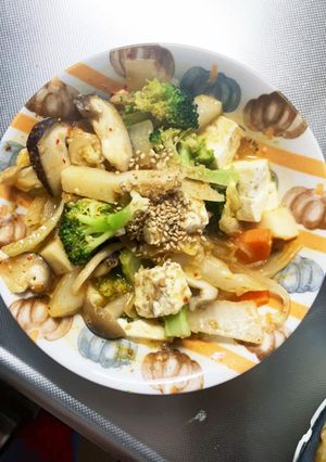 レンジ肉なしキムチ鍋味白菜筍春雨回鍋肉風-レシピのメイン写真