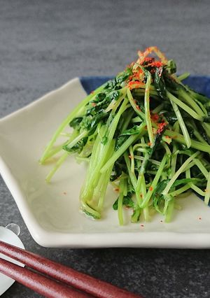 豆苗が止まらない。豆苗だけナムル-レシピのメイン写真