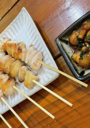 ぼんじりの焼き鳥と油壺の甘辛おつまみ-レシピのメイン写真