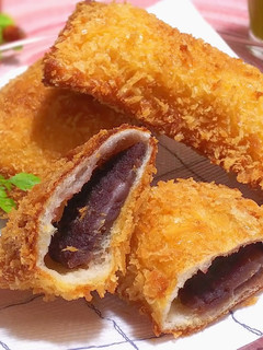 サンドイッチパンで餅入揚あんぱん*時々莓-レシピのメイン写真