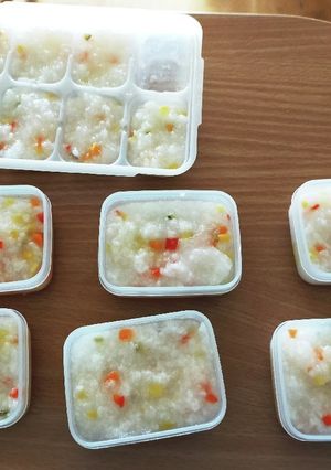 離乳食　中期　野菜たっぷりお粥　7倍粥-レシピのメイン写真