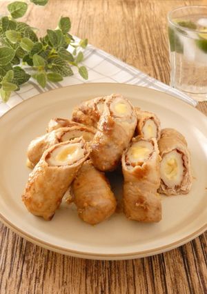 チーズ入りちくわの肉巻き-レシピのメイン写真