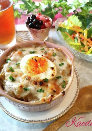 【5分で出来る】簡単！ゆで卵カレードリア-レシピのメイン写真