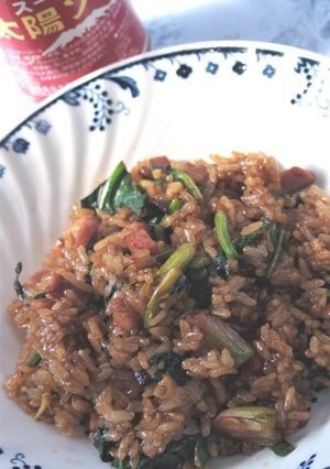 №１ほうれん草のソース炒飯-レシピのメイン写真