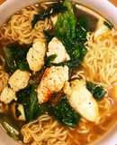 ささみとグリーンリーフで味噌ラーメン