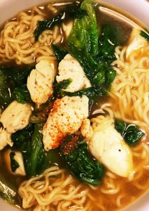 ささみとグリーンリーフで味噌ラーメン-レシピのメイン写真