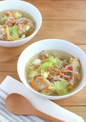 ヘルシー♪鶏塩こんにゃくスープ-レシピのメイン写真
