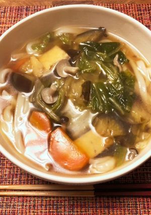 中華風あんかけベジタリアンうどん-レシピのメイン写真