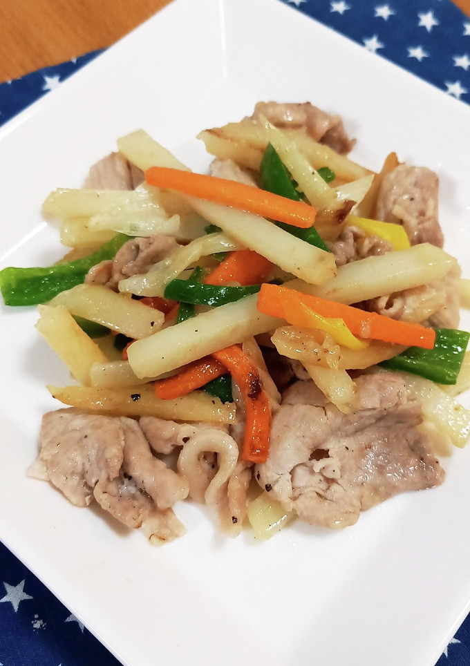 豚肉とじゃがいもの中華炒め-レシピのメイン写真