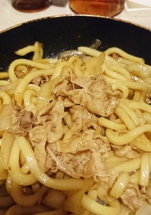 豚バラの甘辛煮で焼きうどん-レシピのメイン写真