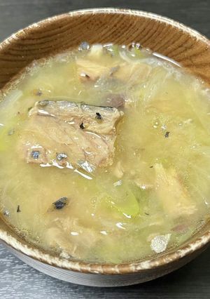 サバ缶丸ごと☆旨味たっぷり味噌汁-レシピのメイン写真