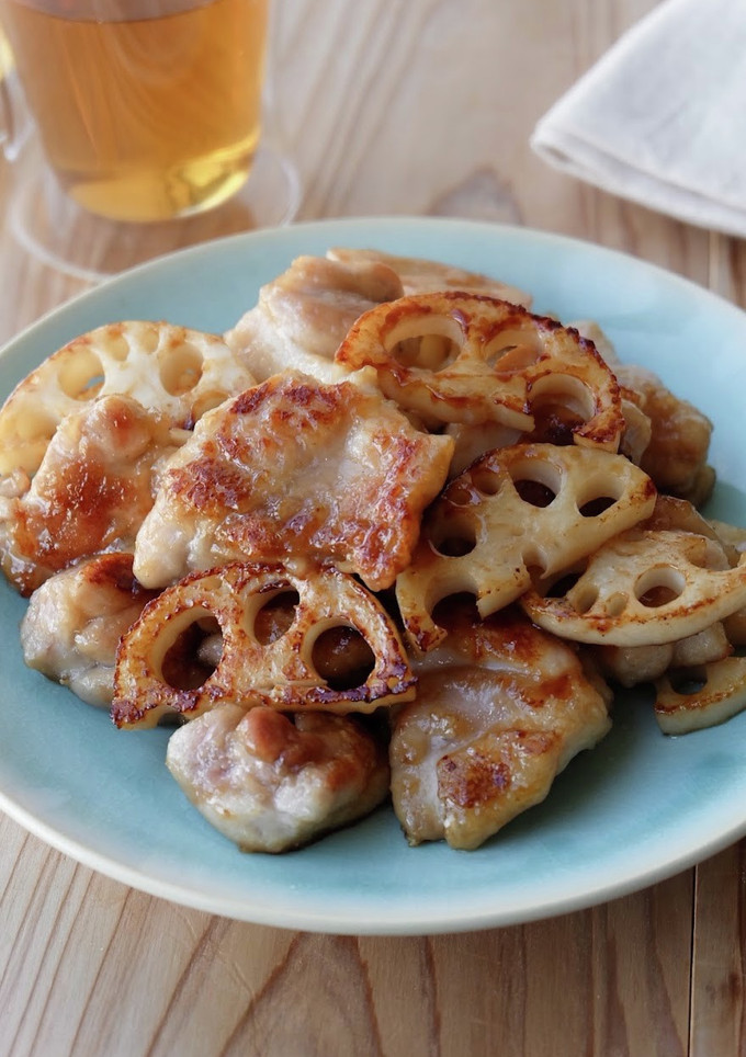 簡単♪鶏肉と蓮根の黒酢炒め-レシピのメイン写真