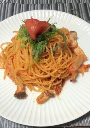 キムチタラコパスタ-レシピのメイン写真