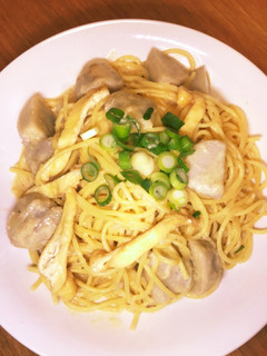 里芋と油揚げの味噌クリームパスタ-レシピのメイン写真