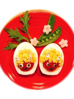 ★節分★ゆで卵赤鬼★-レシピのメイン写真