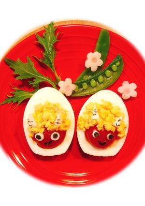 ★節分★ゆで卵赤鬼★-レシピのメイン写真