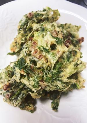 春菊と納豆のかき揚げ-レシピのメイン写真