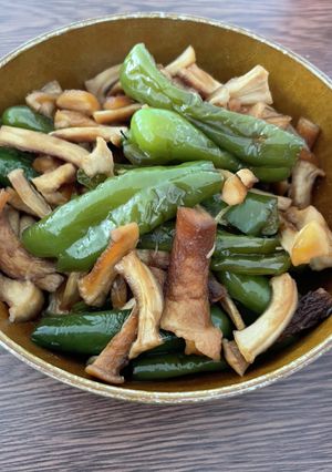 ピーマンと椎茸の軸の煮物？-レシピのメイン写真