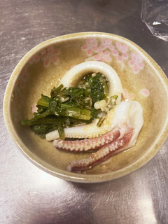 春菊とイカの味噌ドレあえ-レシピのメイン写真