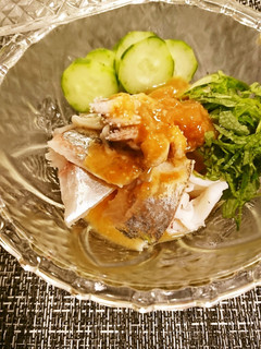 鯵とイカの梅ワサビ醤油和え-レシピのメイン写真