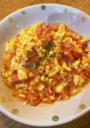 ☆痩せ☆ 卵とトマトのペペロンチーノ-レシピのメイン写真