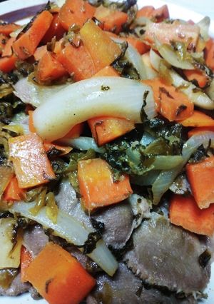 手早く牛たんの高菜漬炒め-レシピのメイン写真