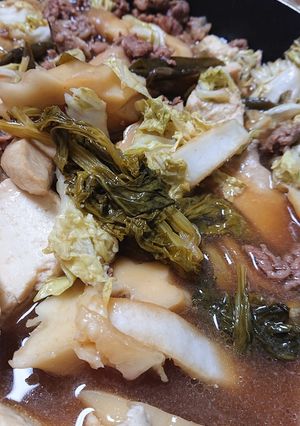 ☆セロリの葉すきやき☆-レシピのメイン写真
